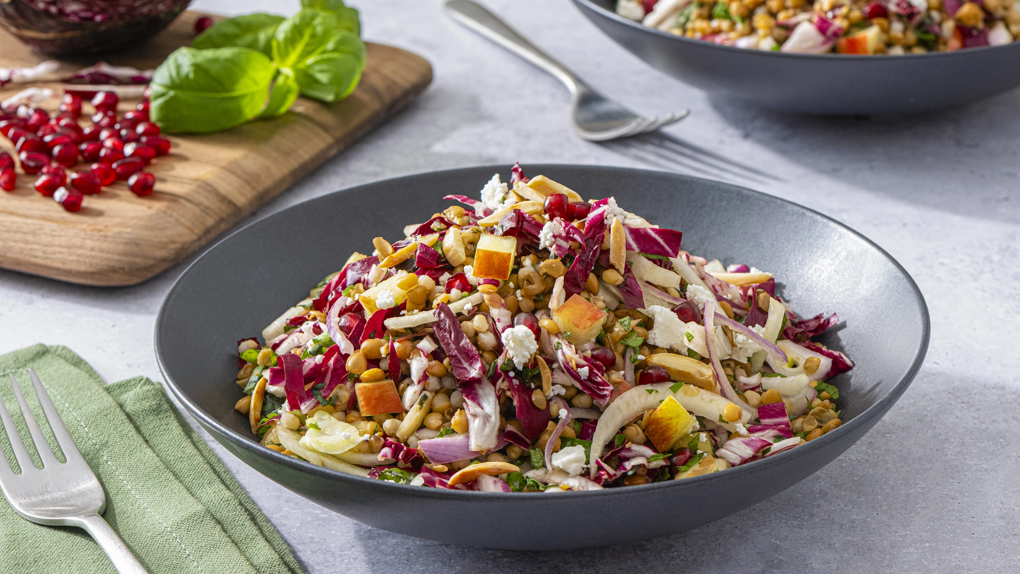 Lentil and Sorghum Salad with Pomegranate