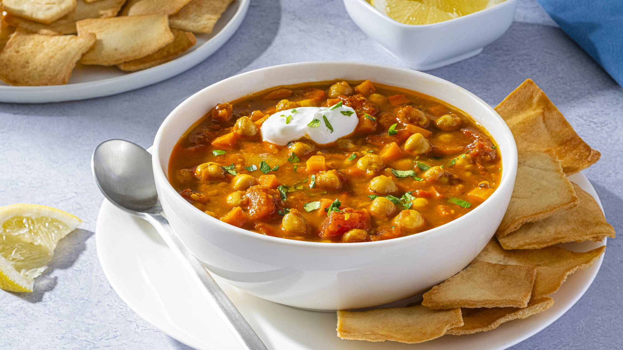 Image for Moroccan Lentil and Chick Pea Soup