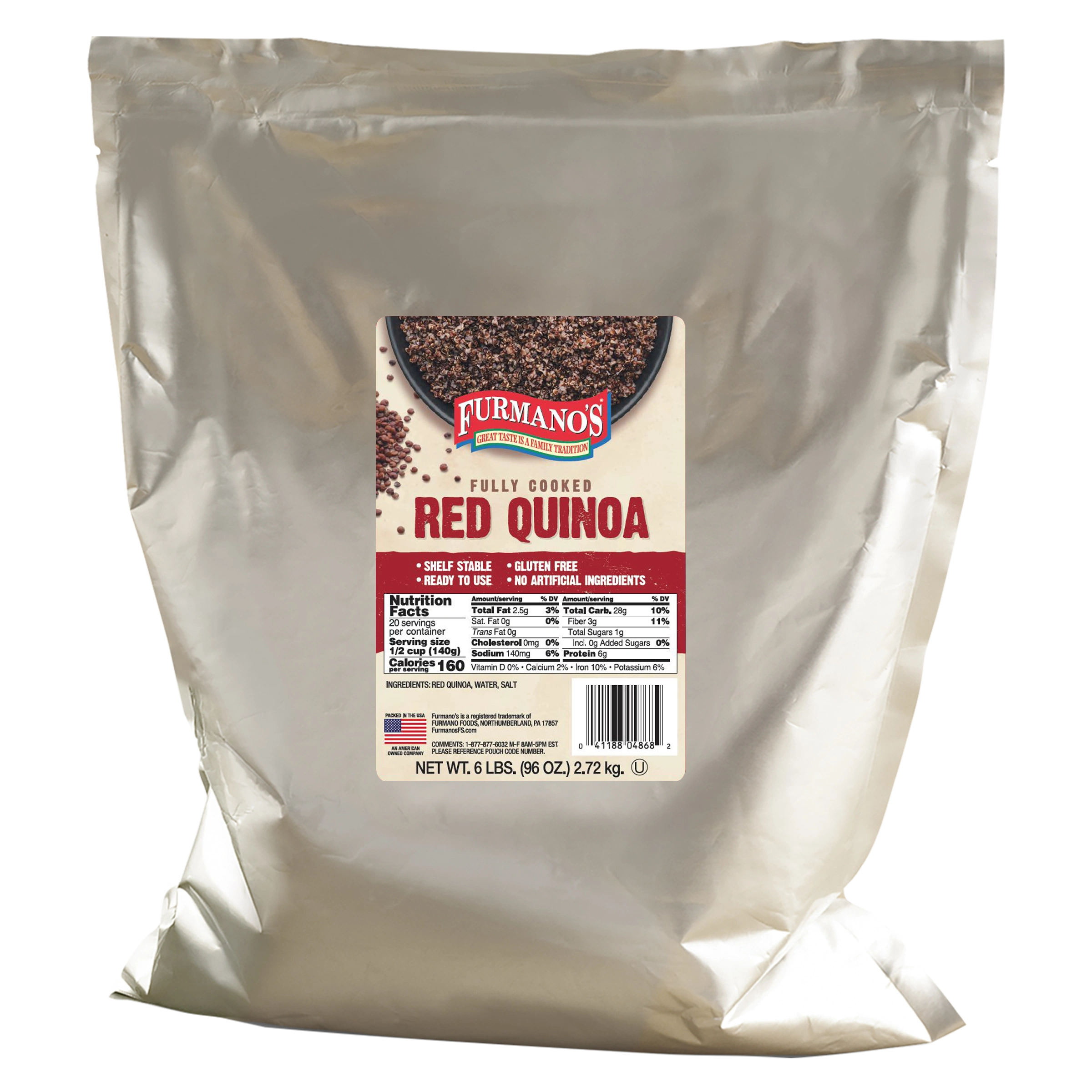 Fully Cooked Red Quinoa
