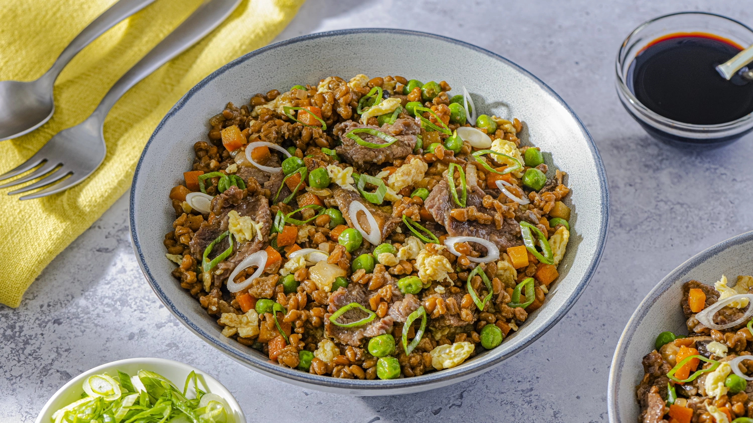 Beef & Mushroom Fried Farro