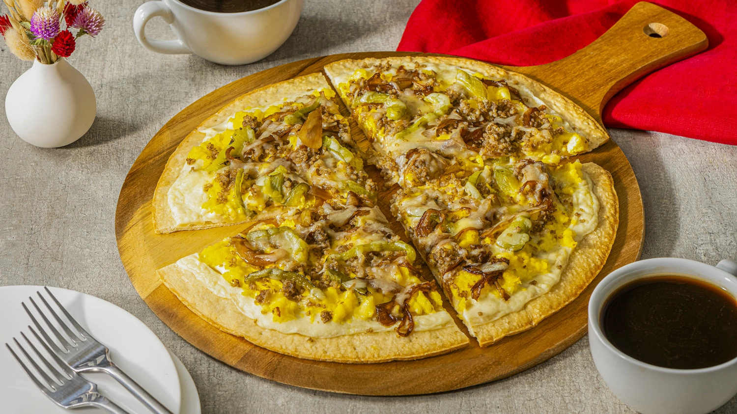Image for Breakfast Sausage Quinoa Pizza