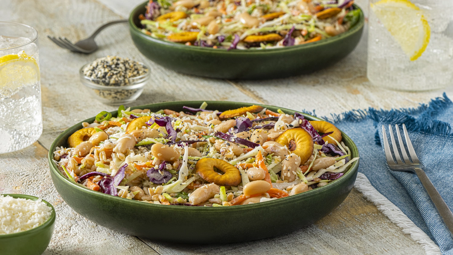 Image for Everything Bagel Farro & Cannellini Bean Salad