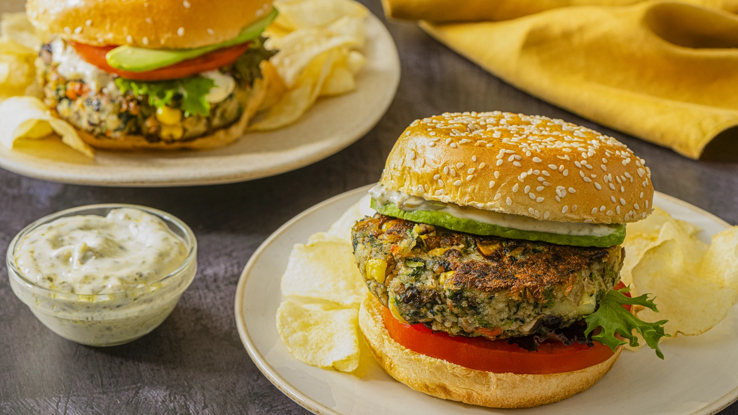 Image for Lentil & Black Bean Veggie Burgers